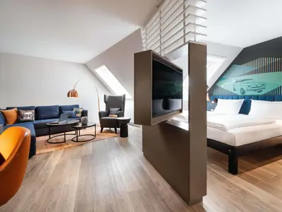 Ein Bett oder Betten in einem Zimmer der Unterkunft ibis Styles Neckarsulm
