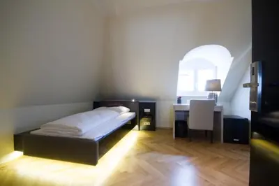 Ein Bett oder Betten in einem Zimmer der Unterkunft Die Villa