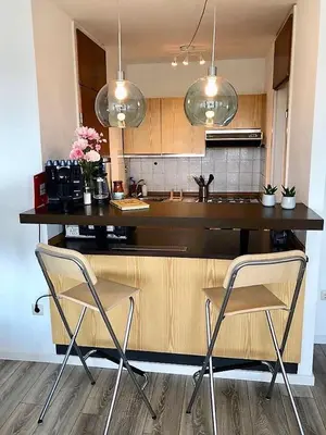 Küche/Küchenzeile in der Unterkunft großes Appartement mit Aussichtsbalkon