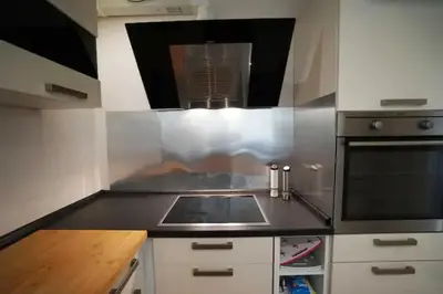 Küche/Küchenzeile in der Unterkunft blau Wohnung