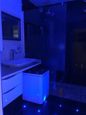 Grundriss der Unterkunft blau Wohnung