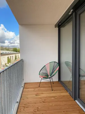 Ein Balkon oder eine Terrasse in der Unterkunft City Apartments Kaiserslautern