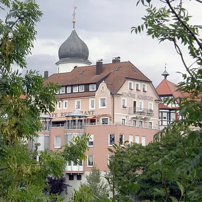 Das Gebäude in dem sich das Aparthotel befindet