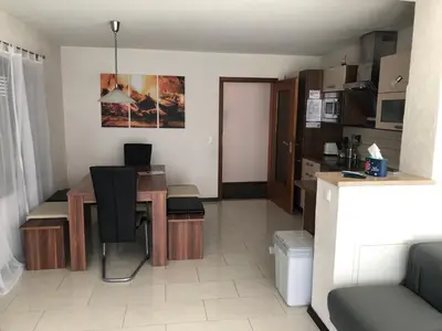Küche/Küchenzeile in der Unterkunft Ferienwohnung Janson-2