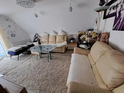 Ein Sitzbereich in der Unterkunft Ferienwohnung galina