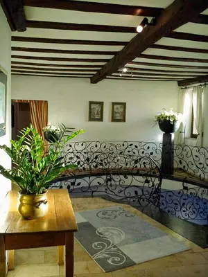 Ein Sitzbereich in der Unterkunft Hotel Burg Breuberg