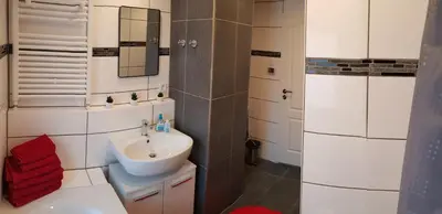 Ein Badezimmer in der Unterkunft Ferienhaus Alexandra