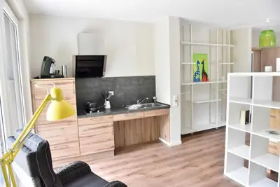 Küche/Küchenzeile in der Unterkunft Sonnenscheinhaus Wohnung 1