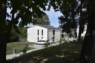 Das Gebäude in dem sich die Ferienwohnung befindet