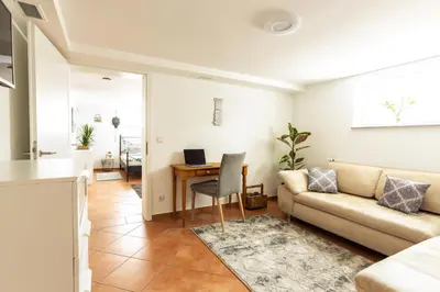 Ein Sitzbereich in der Unterkunft Ferienwohnung Casa Sophia