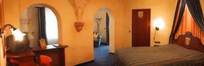Ein Bett oder Betten in einem Zimmer der Unterkunft Gutshof Ziegelhütte