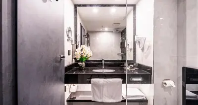 Ein Badezimmer in der Unterkunft PLAZA Hotel Bruchsal