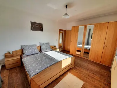 Ein Bett oder Betten in einem Zimmer der Unterkunft Ferienwohnung Schwarzwaldblick