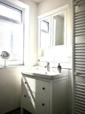 Ein Badezimmer in der Unterkunft Monteurwohnung Ferienhaus für bis zu 4 Personen