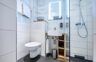 Ein Badezimmer in der Unterkunft Hotel Villa Sulmana