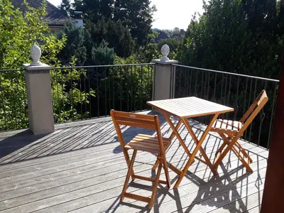 Ein Balkon oder eine Terrasse in der Unterkunft Bismarckstrasse 8