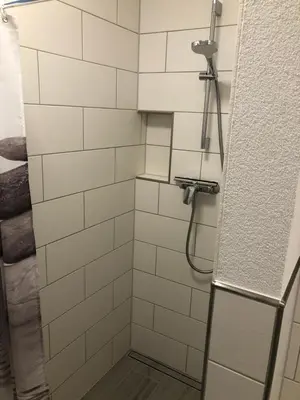 Ein Badezimmer in der Unterkunft 1,5 ZKB Wohnung im Odenwald, an der Bergstraße mit tollem Ausblick