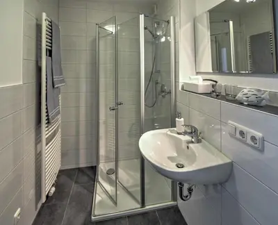Ein Badezimmer in der Unterkunft Ferienwohnungen in der Wertheimer Altstadt