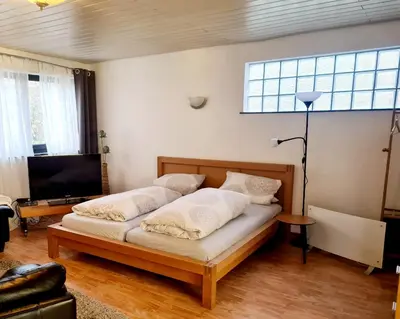Ein Bett oder Betten in einem Zimmer der Unterkunft Apartment zum Wohlfühlen in ruhiger Lage