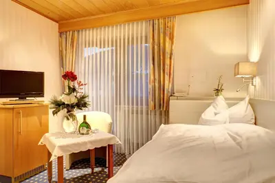 Ein Bett oder Betten in einem Zimmer der Unterkunft Zum Wiesengrund