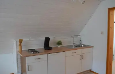 Küche/Küchenzeile in der Unterkunft Ferienhaus Bärbelstein Barbarossa