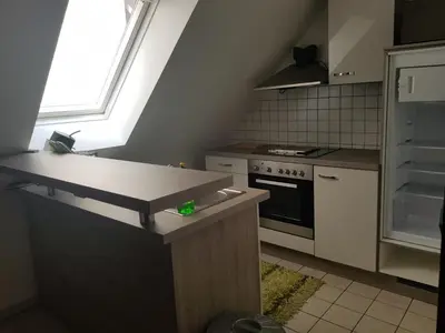 Küche/Küchenzeile in der Unterkunft KiRoom Eberstadt 1