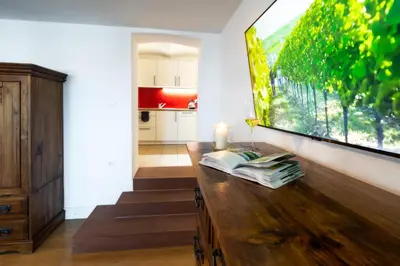Küche/Küchenzeile in der Unterkunft Romantische Ferienwohnung in Jugendstilvilla - Villa del Viento