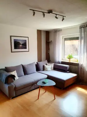 Ein Sitzbereich in der Unterkunft Ferienwohnung Baumann