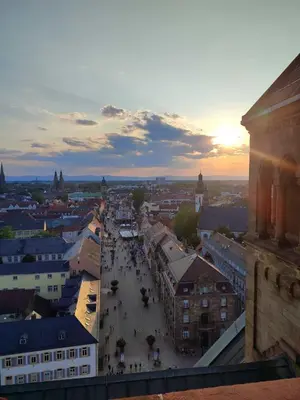 Blick auf den Sonnenuntergang/Sonnenaufgang von der Ferienwohnung aus oder aus der Nähe