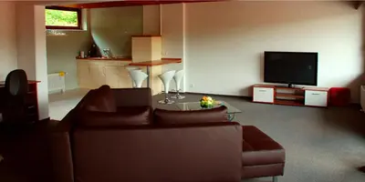 Ein Sitzbereich in der Unterkunft Hotel-Restaurant Sonne
