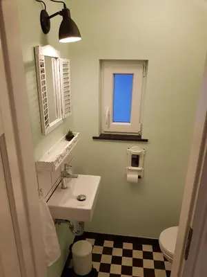 Ein Badezimmer in der Unterkunft Ferienhaus Am Schildberg