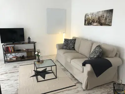 Ein Sitzbereich in der Unterkunft Schöne Ferienwohnung nahe Heidelberg
