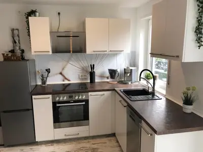 Küche/Küchenzeile in der Unterkunft Schöne Ferienwohnung nahe Heidelberg