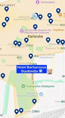 Ein Zertifikat, Auszeichnung, Logo oder anderes Dokument, das in der Unterkunft Hotel Barbarossa Karlsruhe Stadtmitte ausgestellt ist