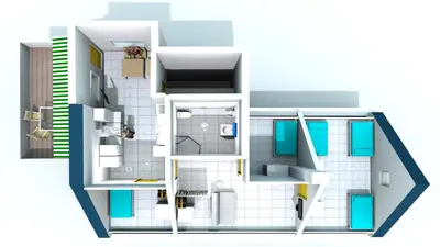 Grundriss der Unterkunft Business Apartments Großostheim
