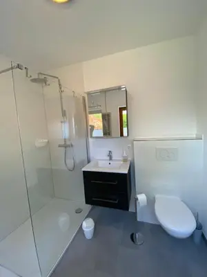 Ein Badezimmer in der Unterkunft Odenwald Chalet
