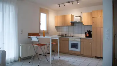 Küche/Küchenzeile in der Unterkunft Gemütliche Wohnung mit sonniger Terrasse