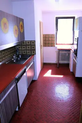 Küche/Küchenzeile in der Unterkunft Große Wohnung im Odenwald 1