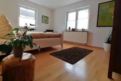 Ein Bett oder Betten in einem Zimmer der Unterkunft Ferienwohnung Familie Buchner