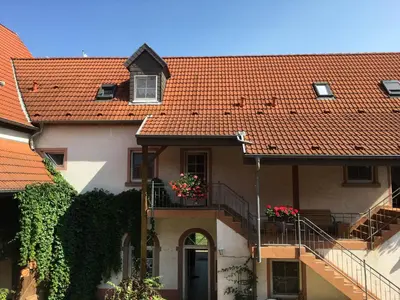 Das Gebäude in dem sich die Ferienwohnung befindet