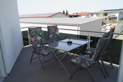 Ein Balkon oder eine Terrasse in der Unterkunft Ferienwohnung Alona