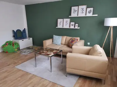 Ein Sitzbereich in der Unterkunft Ihre Ferienwohnung in 67454 Haßloch - Pfalz
