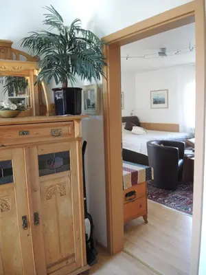 Ein Sitzbereich in der Unterkunft Apartement am Kirschbaum