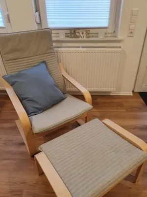 Ein Sitzbereich in der Unterkunft Ferienwohnung Kleine Südpfalz