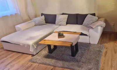 Ein Sitzbereich in der Unterkunft Pralinchen-Die Ferienwohnung im Nord-Schwarzwald
