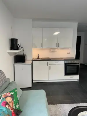 Küche/Küchenzeile in der Unterkunft Ferienwohnung mit Waldblick
