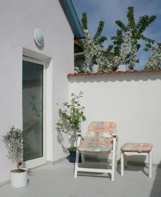 Ein Balkon oder eine Terrasse in der Unterkunft TerasenAppartement