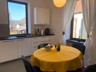 Küche/Küchenzeile in der Unterkunft Stadtwohnung im Grünen
