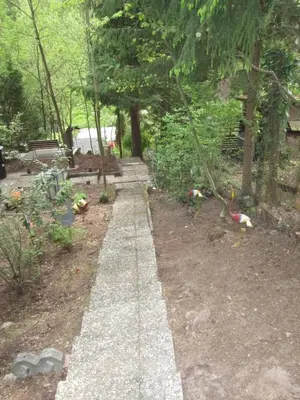 Ein Garten an der Unterkunft Eulennest