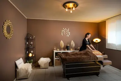 Ein Sitzbereich in der Unterkunft Hotel-Residenz Immenhof